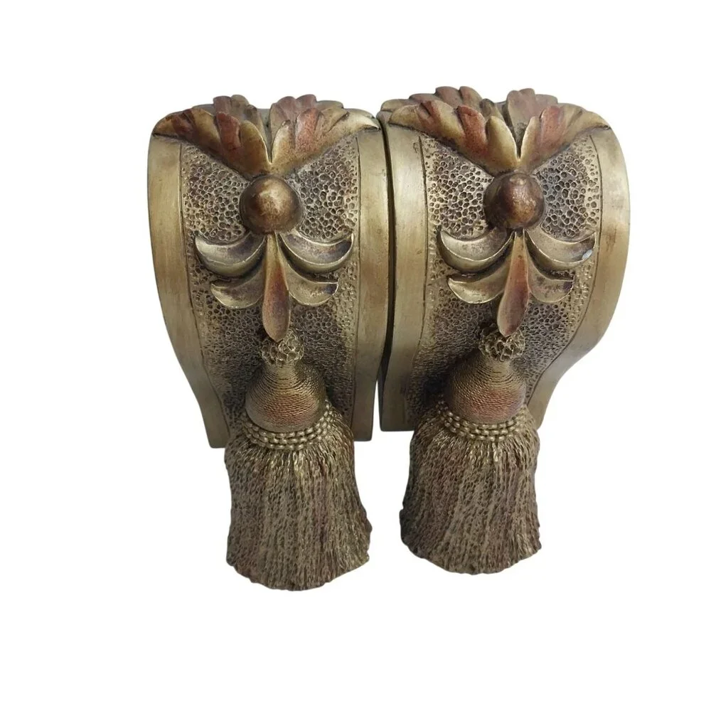 Vintage Curtain Drapery Sconces Tassel